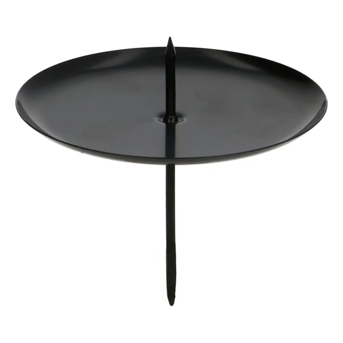 4 Black Spike Pillar Candle Holders 7,5 Cm