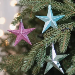 12 Christmas Stars 10cm Pastel Mix