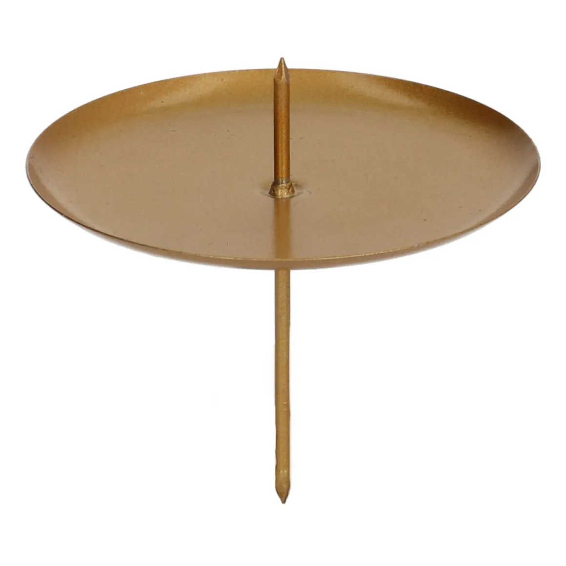 4 Gold Spike Pillar Candle Holders 8 Cm