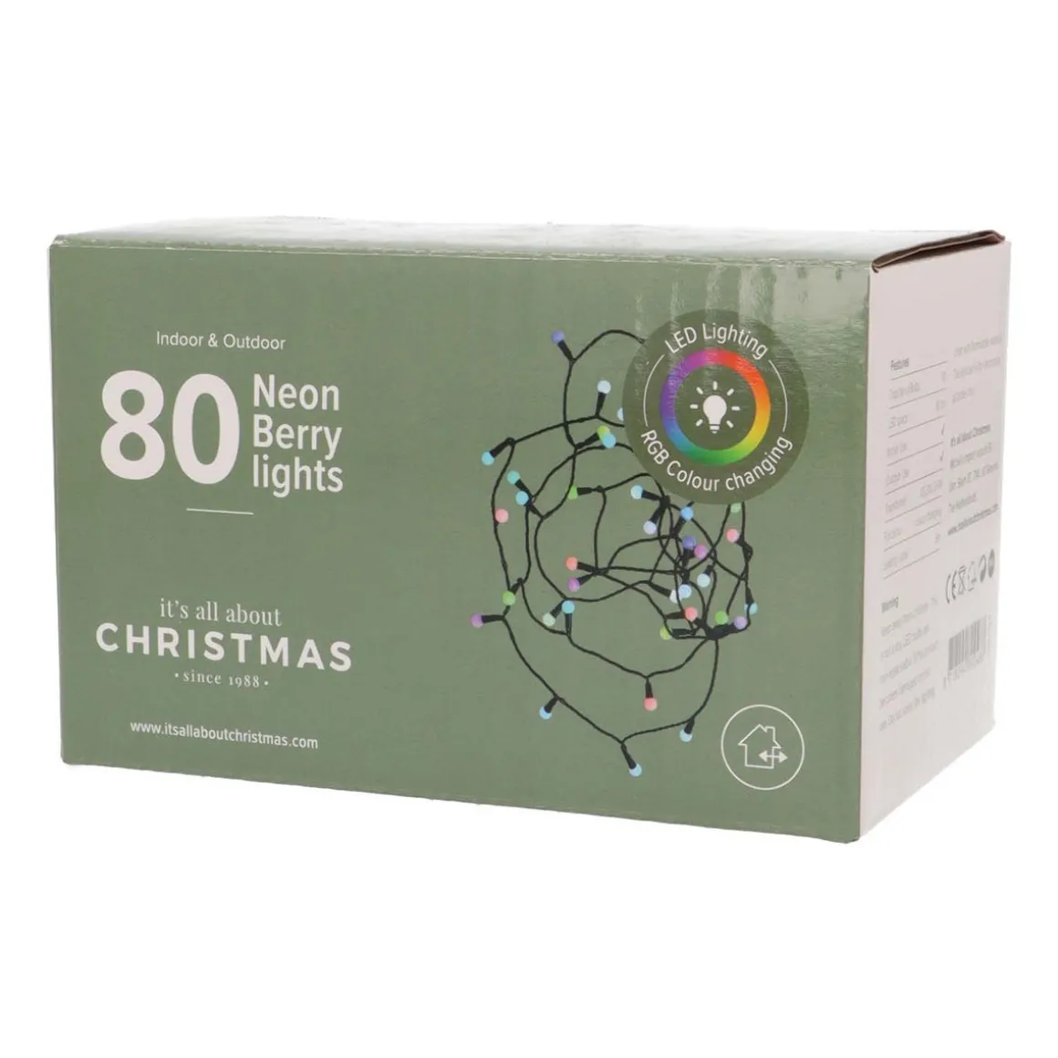 80 LED Bulb Light String | Indoor & Outdoor | Subtly Changing Colors | 13m | IP44