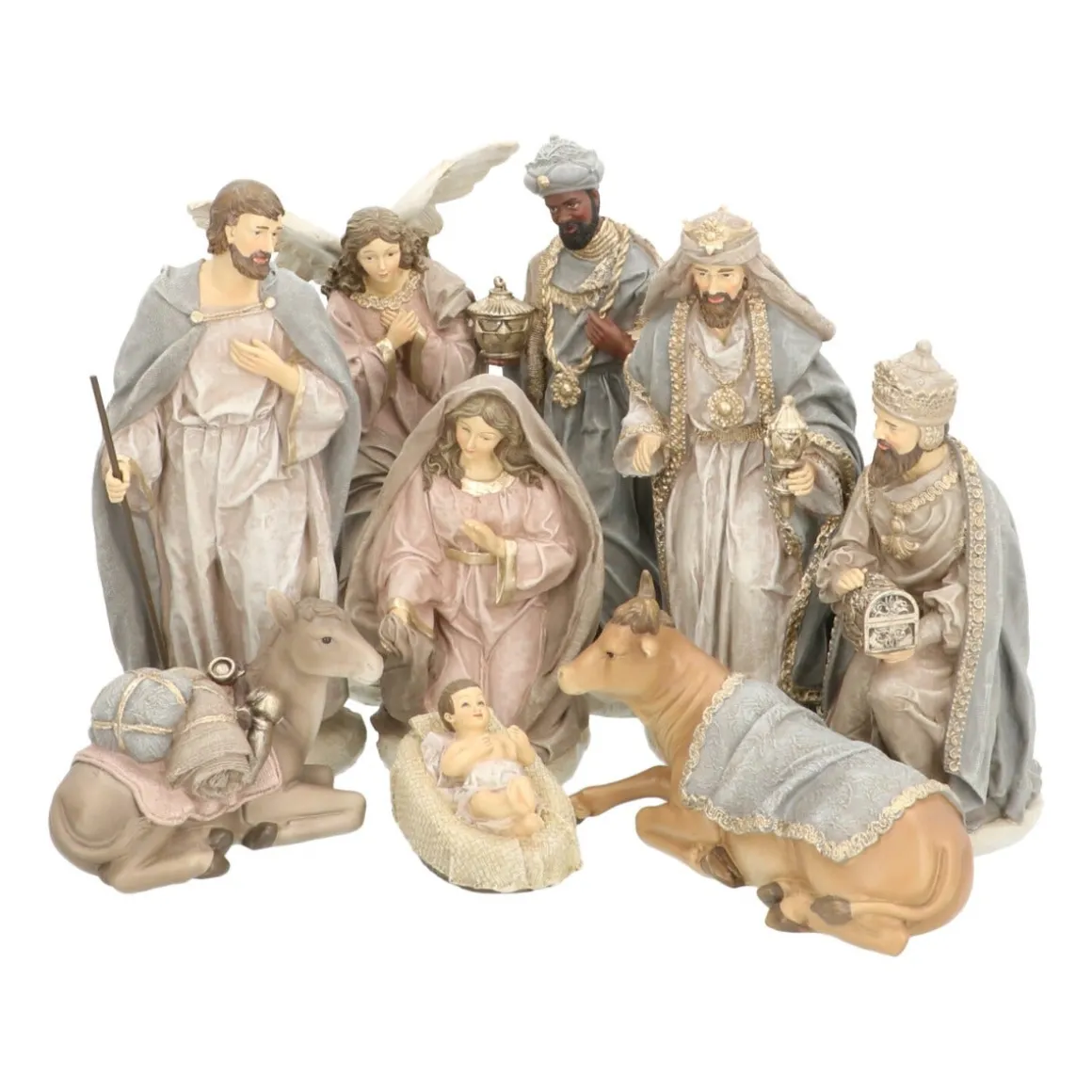9 Luxurious Nativity Figures 30 Cm Grey