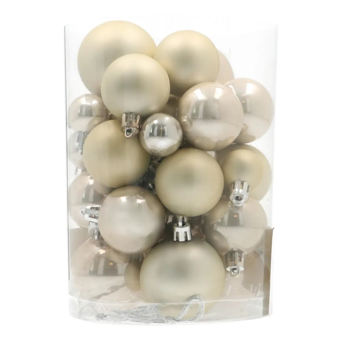 36 Pack Champagne Mini Shatterproof Baubles