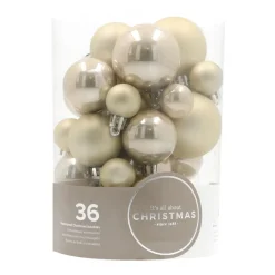 36 Pack Champagne Mini Shatterproof Baubles