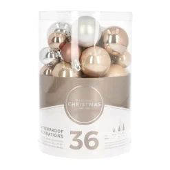 36 Pack Home Sweet Home Mix Mini Shatterproof Baubles