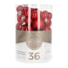 36 Pack Red Mini Shatterproof Baubles