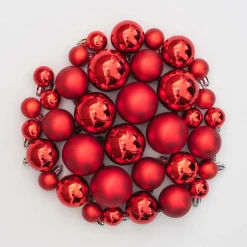 36 Pack Red Mini Shatterproof Baubles