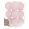 12 Pink Glitter Christmas Baubles In Convenient Box