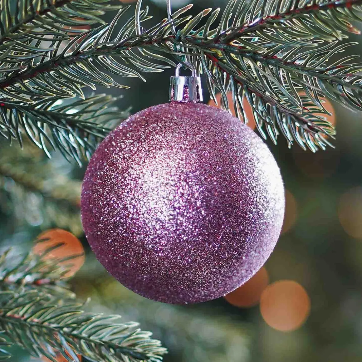 6 Shatterproof Baubles | Antique Pink | 7 Cm