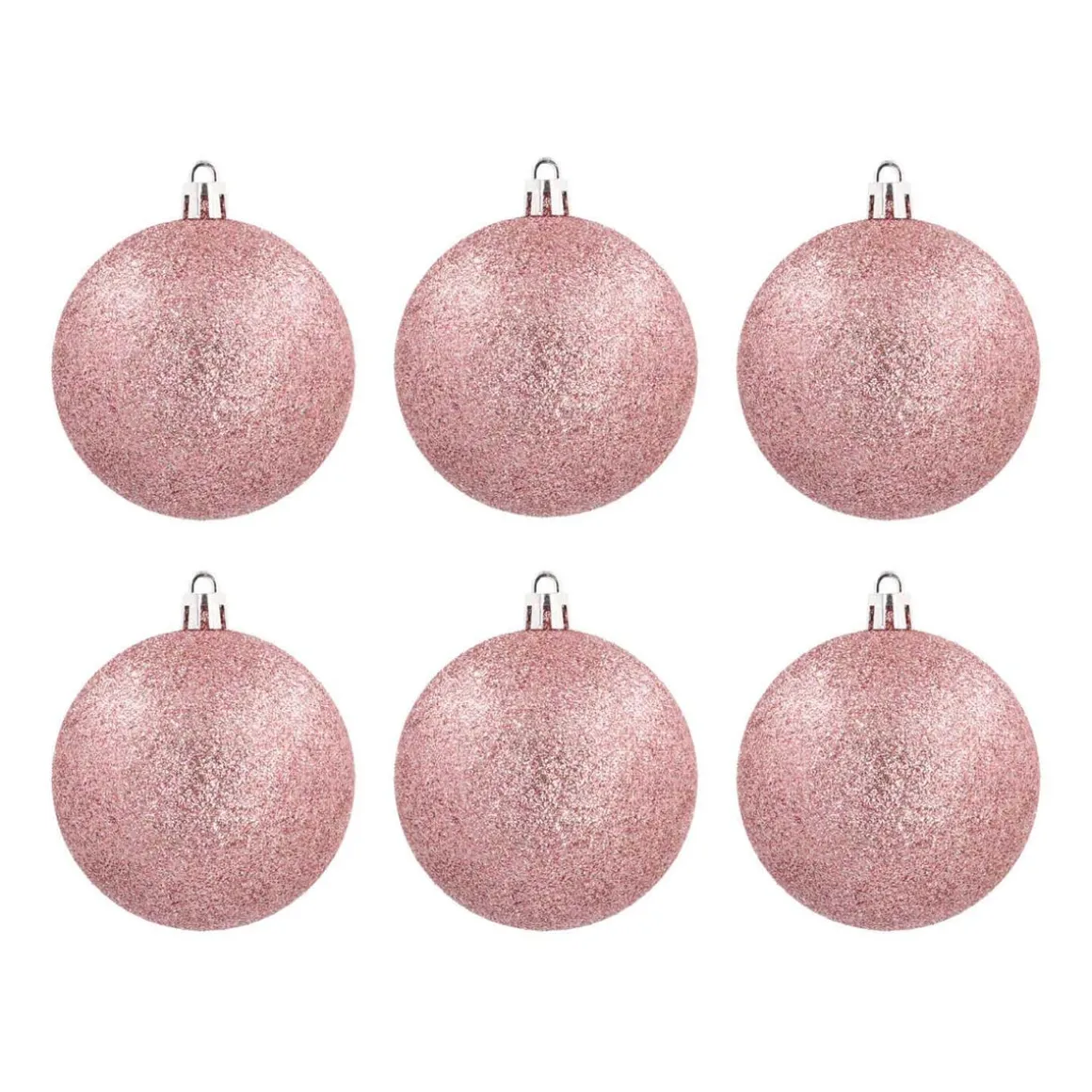 6 Shatterproof Baubles | Antique Pink | 7 Cm