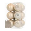 12 Shatterproof Christmas Baubles Champagne 7 Cm