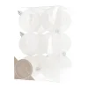 12 Shatterproof Christmas Baubles White Mix 7 Cm