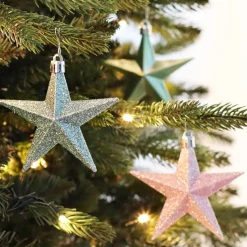12 Shatterproof Christmas Baubles 10cm Romantic Mix