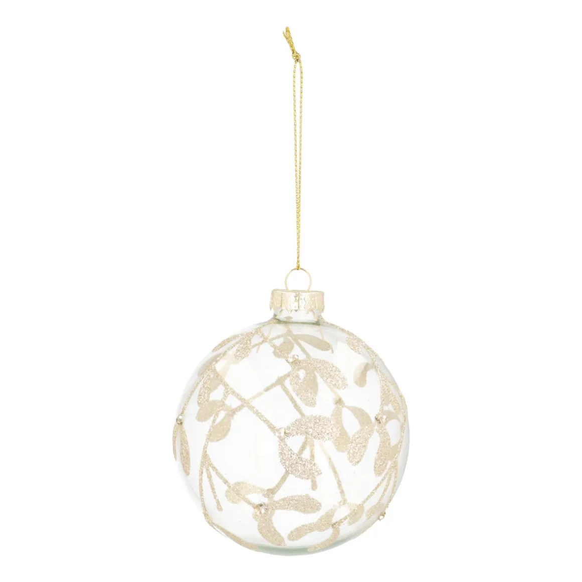 Airy Transparent Bauble With Hand-painted Design