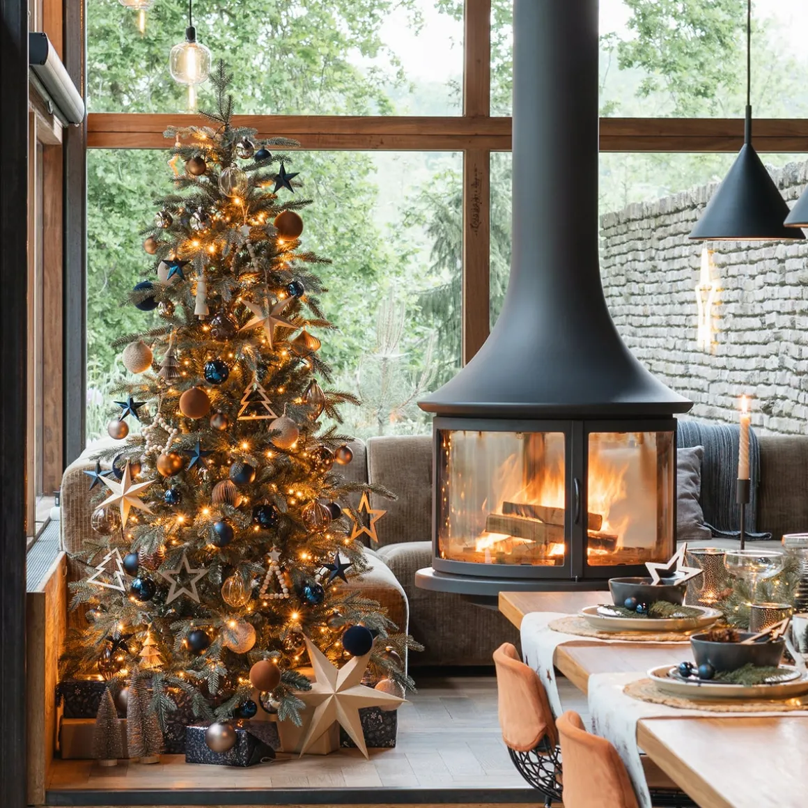 Artificial Christmas Tree Djill Pine Slim 185cm