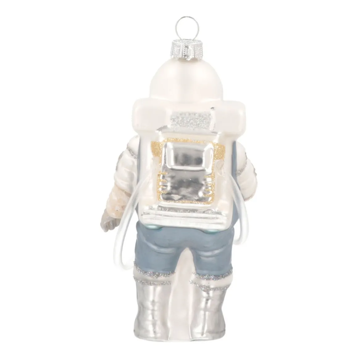 Astronaut Christmas Ornament | Glass | Silver | 14cm