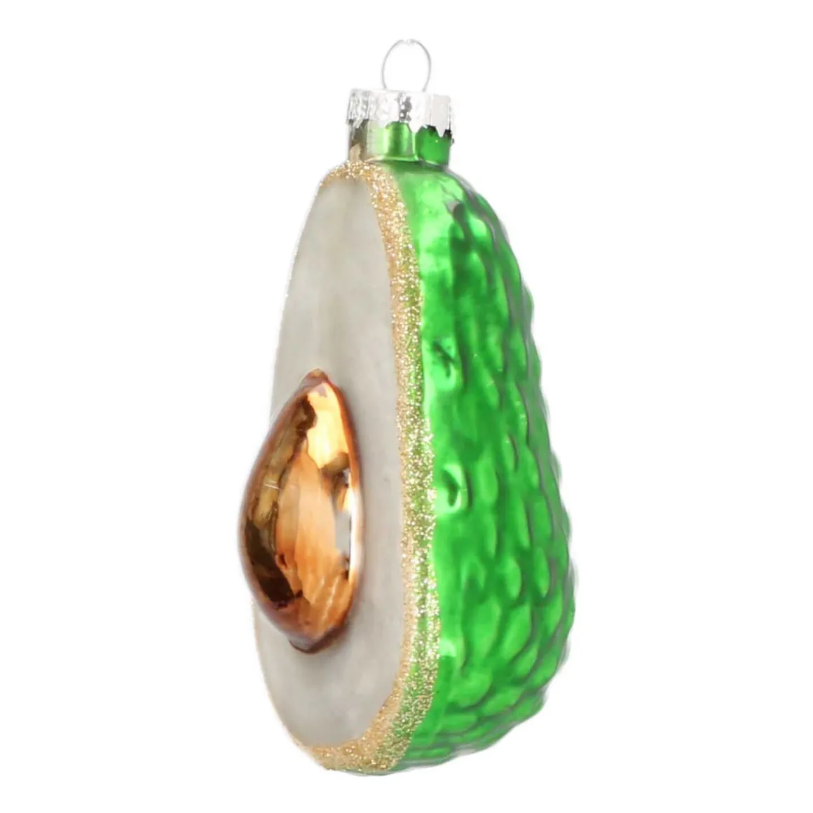 Avocado Glass Hanging Figurine 9.5cm Green