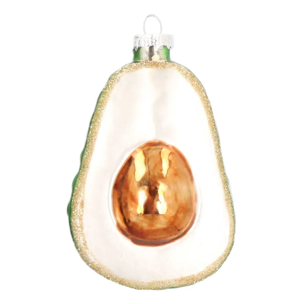 Avocado Glass Hanging Figurine 9.5cm Green