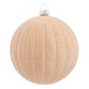 Beige Velvet Christmas Bauble With Relief