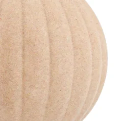 Beige Velvet Christmas Bauble With Relief