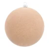 Beige Velvet Unbreakable Christmas Bauble