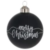 Black Christmas Bauble With 'Merry Christmas' Text