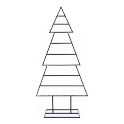 Black Metal Christmas Tree With LED Lights