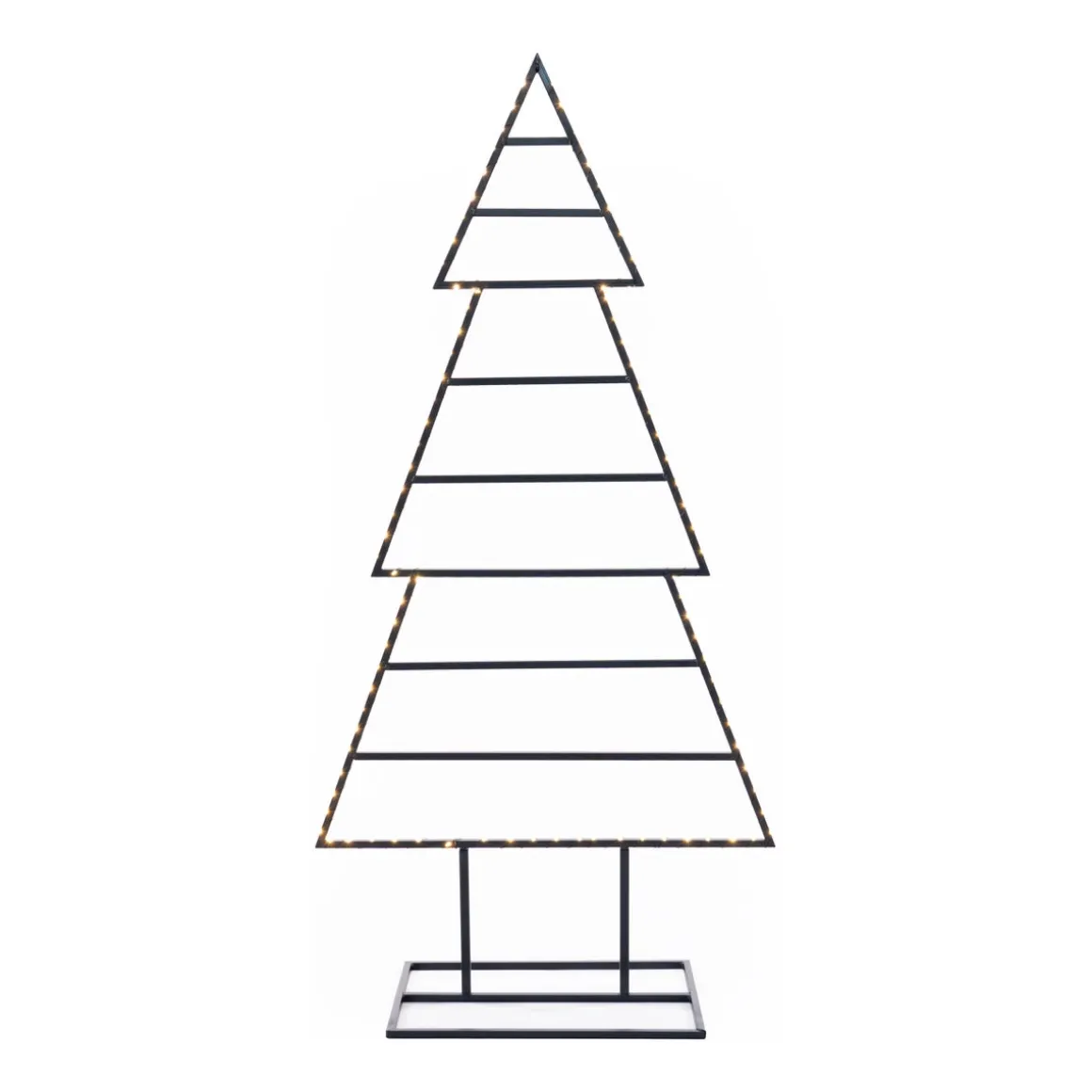 Black Metal Christmas Tree With LED Lights
