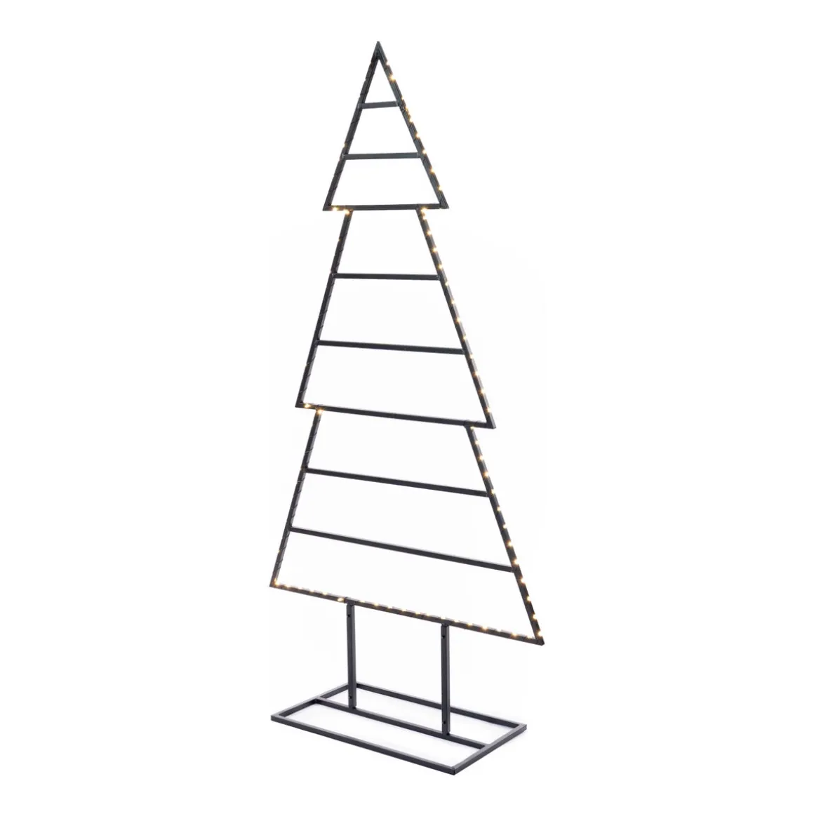 Black Metal Christmas Tree With LED Lights