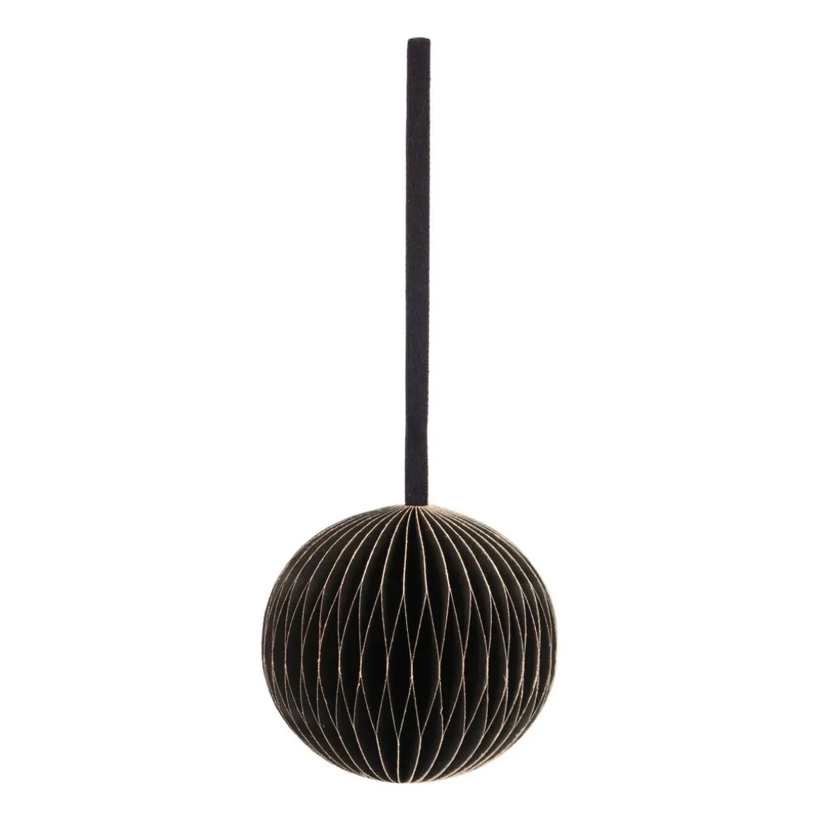 Black Paper Christmas Bauble 8 Cm