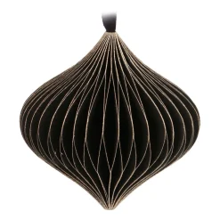 Black Paper Christmas Ornament 8 Cm