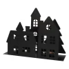 Black Street Scene For Cozy Tealights