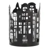 Black Tealight Holder With Canal Houses