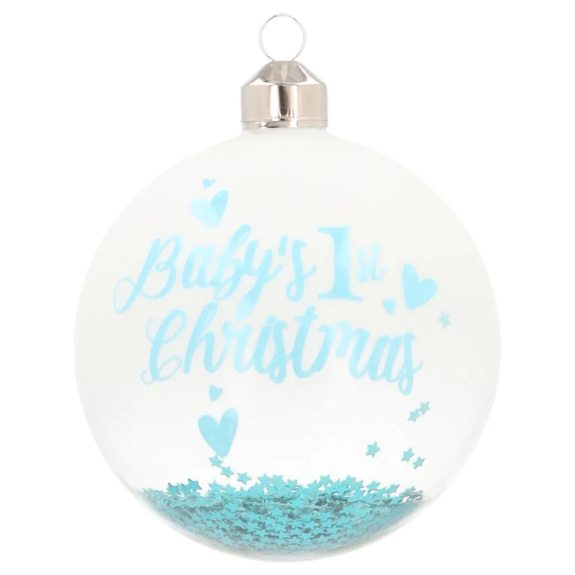 Blue Christmas Bauble 'Baby's First Christmas'