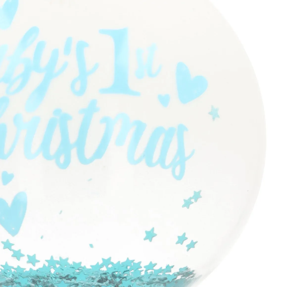 Blue Christmas Bauble 'Baby's First Christmas'