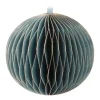 Blue Paper Christmas Bauble 8 Cm
