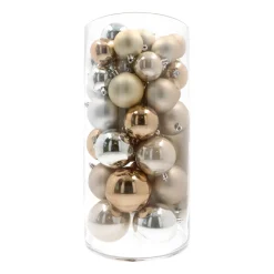 Box Of 44 Baubles Home Sweet Home Mix | Shatterproof | 5-8 Cm