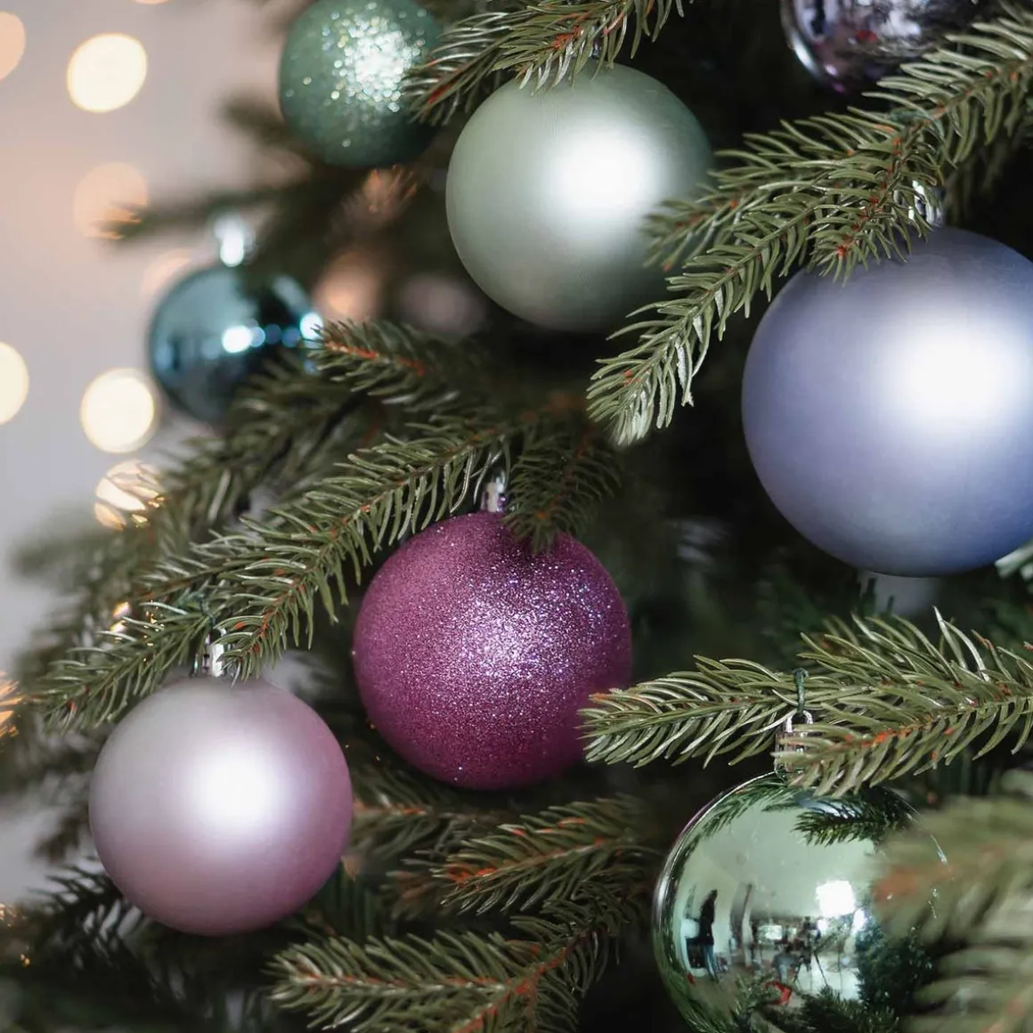 Box Of 44 Baubles Pastel Mix | Shatterproof | 5-8 Cm
