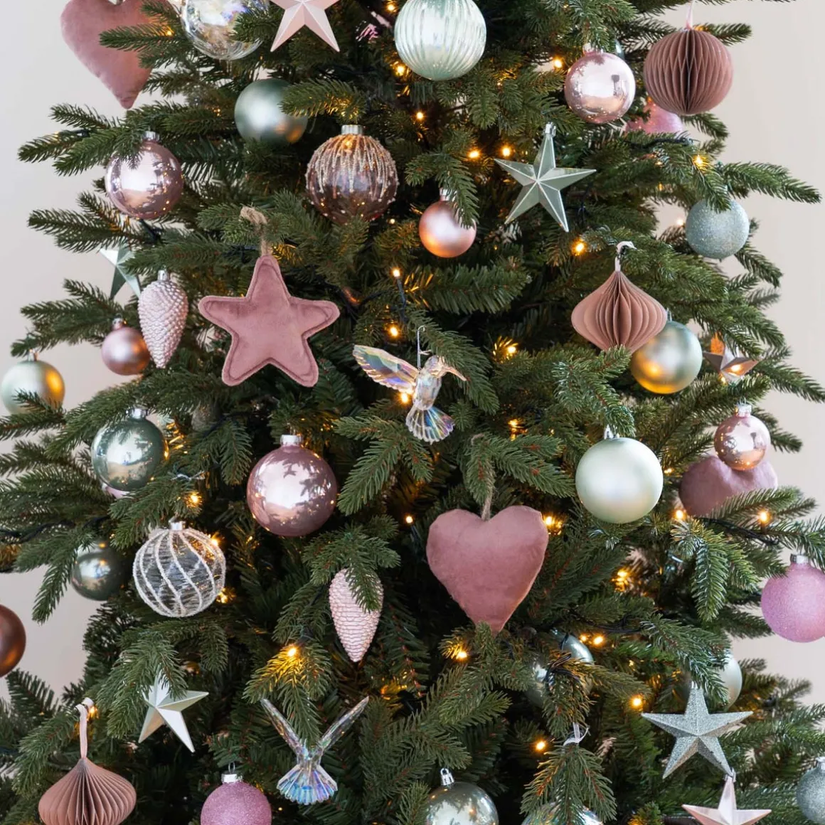 Box Of 44 Baubles Romantic Mix | Glass | 5-8 Cm