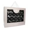 Box Of 44 Black Baubles | Glass | 5-8 Cm
