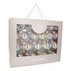 Box Of 44 Clear Iridescent Baubles | Glass | 5-8 Cm