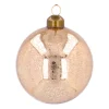 Bronze Christmas Bauble With Vintage Crackle