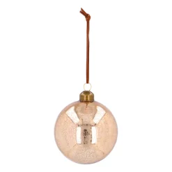 Bronze Christmas Bauble With Vintage Crackle