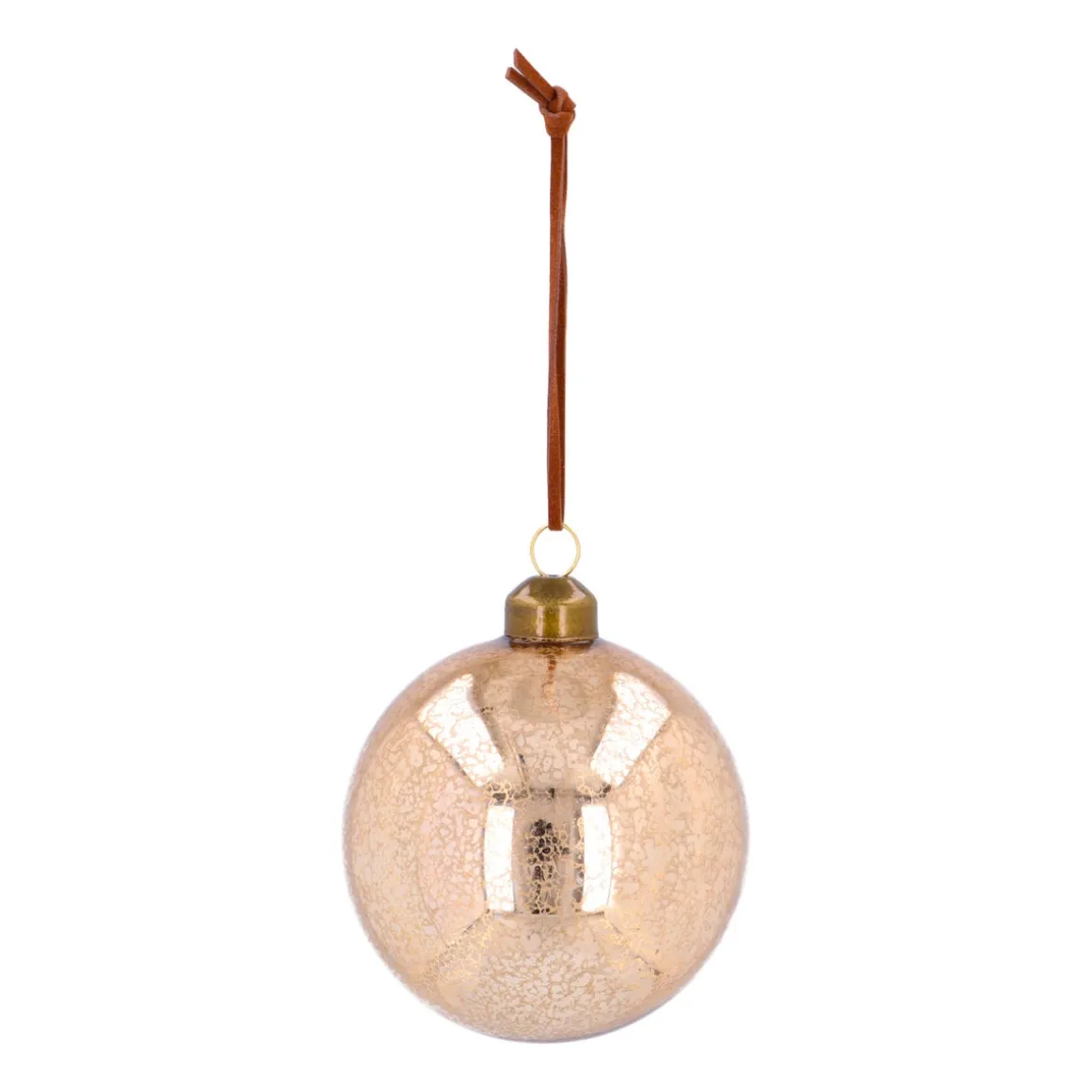 Bronze Christmas Bauble With Vintage Crackle