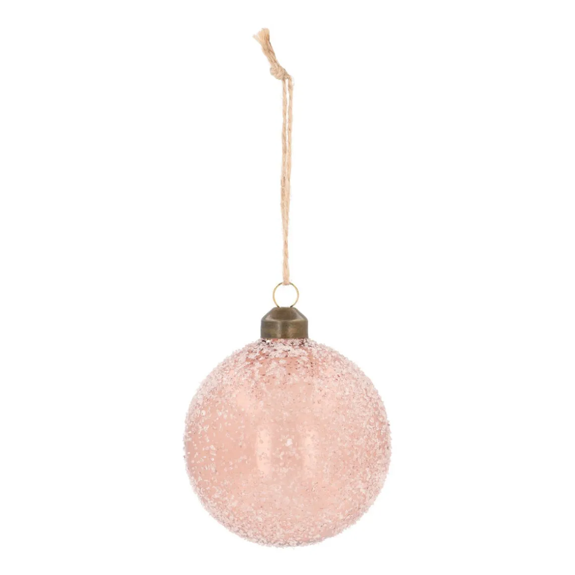 Brown Christmas Bauble With Handmade Speckles