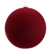 Burgundy Red Velvet Unbreakable Christmas Bauble