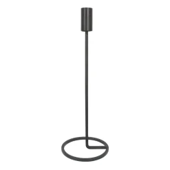 Candle Holder Matt Black | 32 Cm | Metal