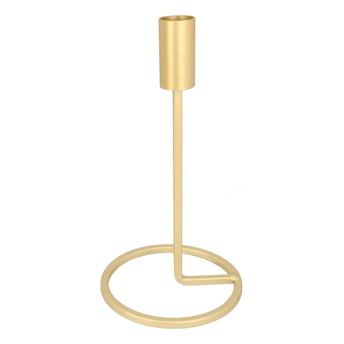 Candle Holder Matt Gold | 20 Cm | Metal