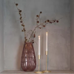 Candle Holder Matt Gold | 20 Cm | Metal