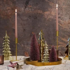 Candle Holder Matt Gold | 25 Cm | Metal