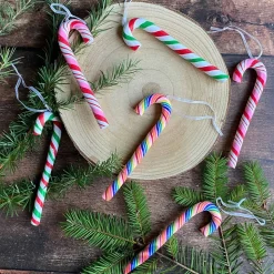 Candy Cane Christmas Ornament | Red-white-pink | Handmade | 14 Cm